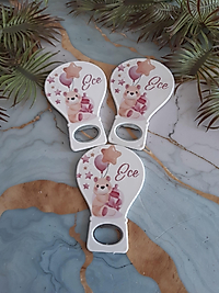 Ayıcıklı Desen Yeni Doğan ve Doğum Günü Ayak İzi Şeklinde Magnet