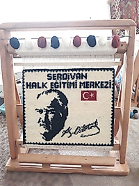 Atatürk Resimli Minyatür Halı (28x33) Ebat