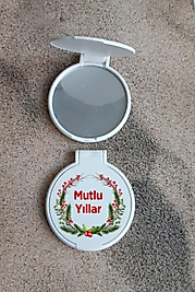 Yılbaşı Temalı Plastik Cep Aynası