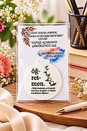 24 Kasım Öğretmenler Günü'ne Özel Hediyelik Cep Aynası (kartlı)