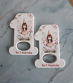 1 Rakam Kız Çocuk Desen Açacaklı Magnet