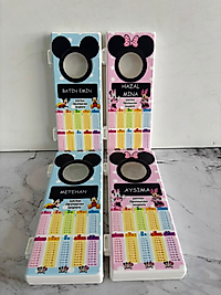 Plastik Kalem Kutusu Minne,Mickey Desen Çarpım Tablolu