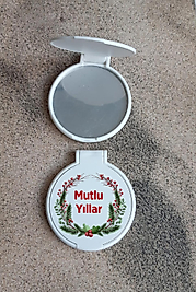 Yılbaşı Temalı Plastik Cep Aynası