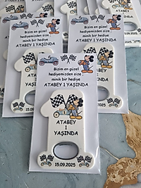 1 Rakam Mickey Desen Açacaklı Magnet KARTLI