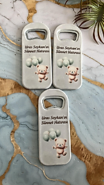 Ayıcıklı Desen Sünnet Dikdörtgen Açacak Magnet