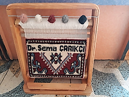 Kişiye Özel İsimli Minyatür Halı 28x33 cm