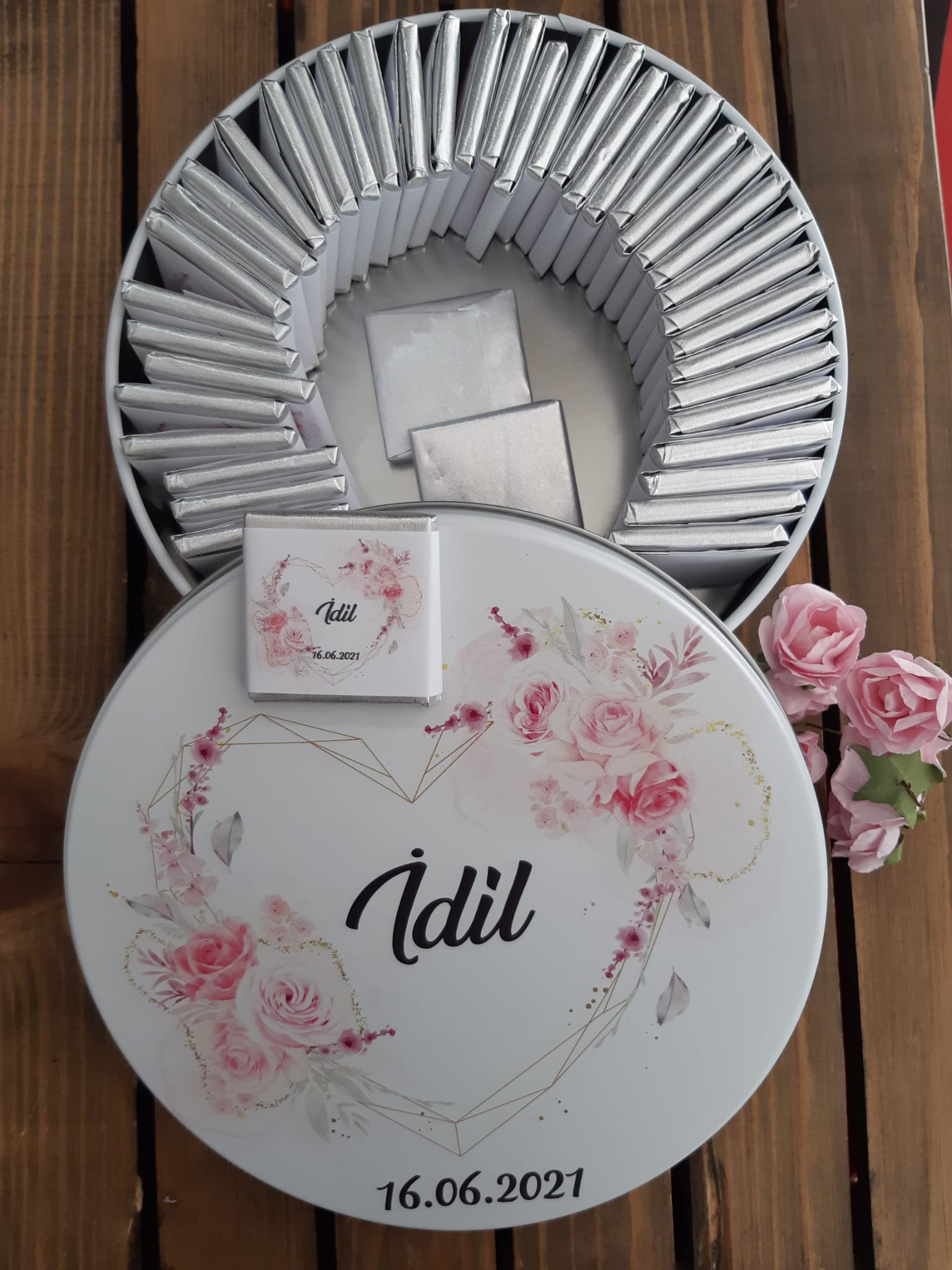 Söz Düğün Nişan Çikolata ve Metal Kutu