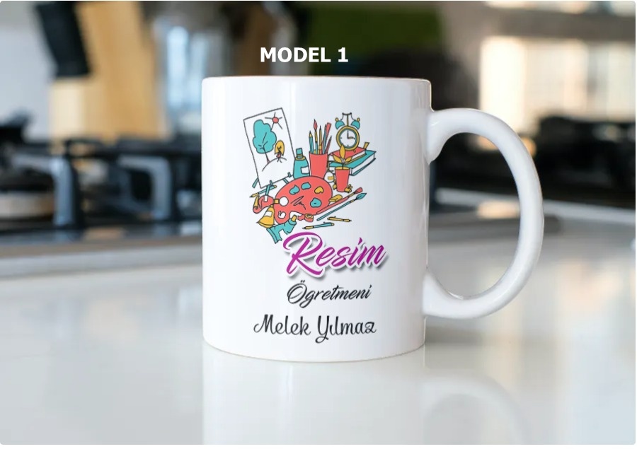 Resim Öğretmeni Temalı Kupa Bardak