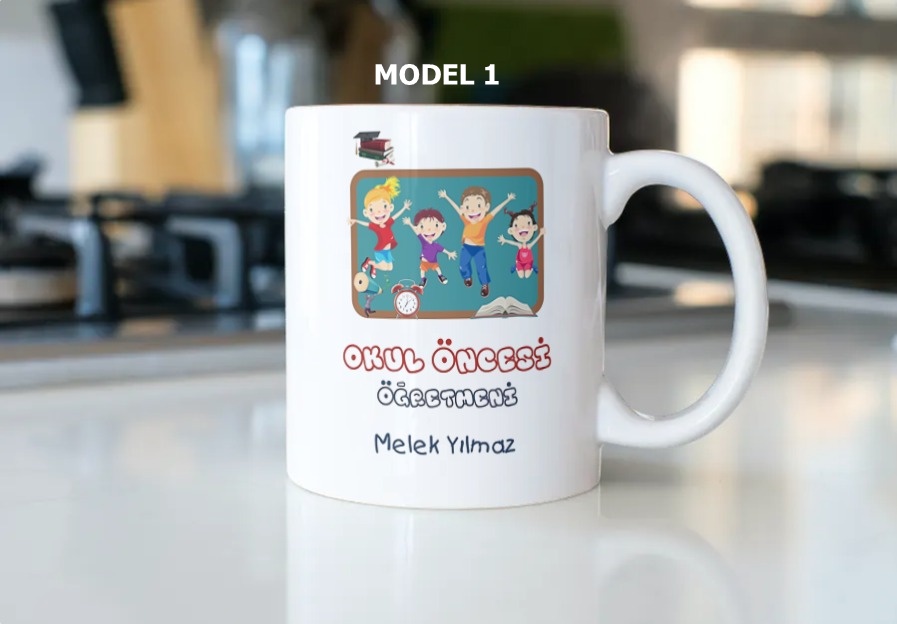 Okul Öncesi Öğretmeni Temalı Kupa Bardak