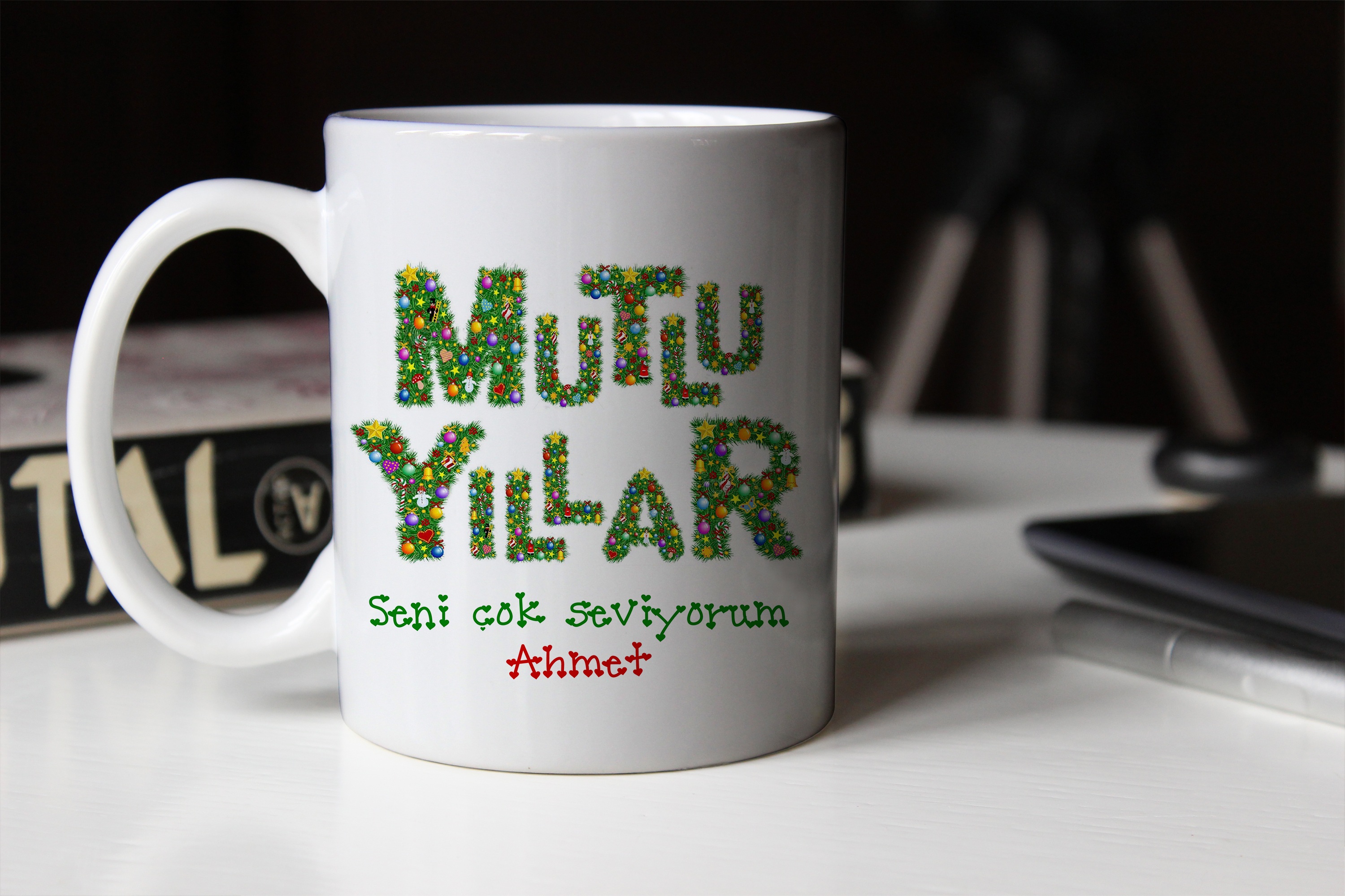 Yılbaşı Temalı Kupa Bardak