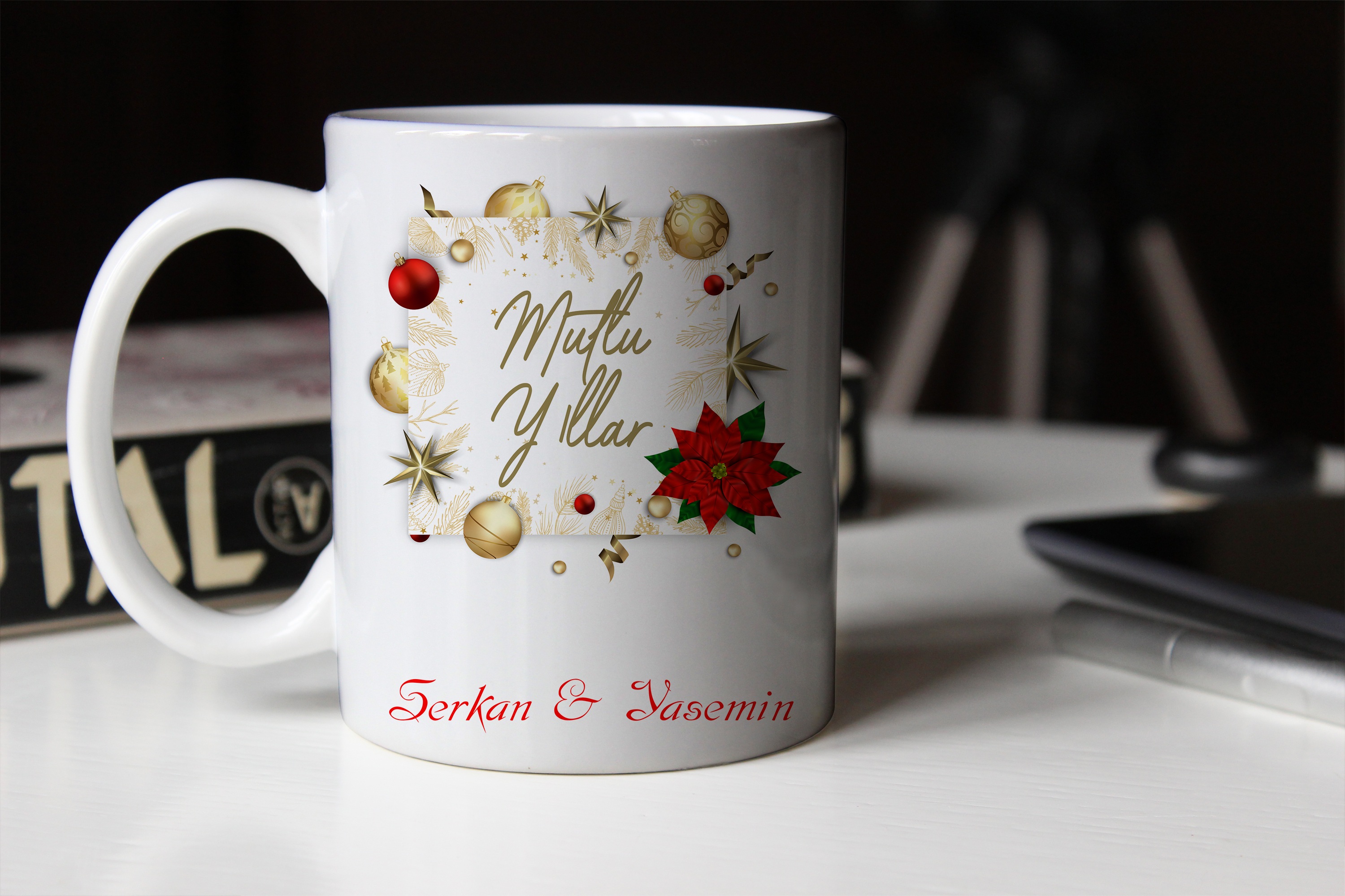 Yılbaşı Temalı Kupa Bardak