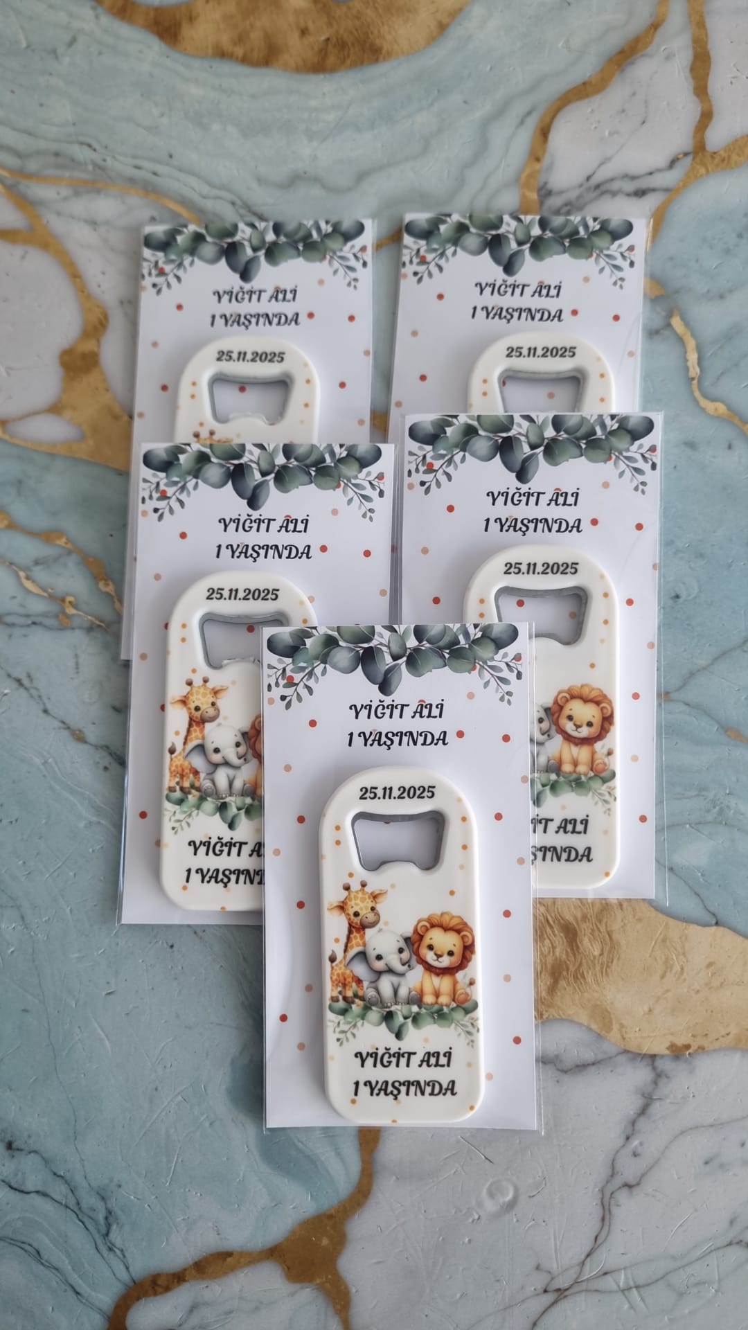 Dikdörtgen Açacak Magnet Doğum günü Safari Model KARTLI